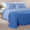 Trapunta Caleffi Calduccia Singola In Microfibra Da 200 Grammi Bicolor Blu Celeste
